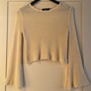 Creme Knit Crop Sweater